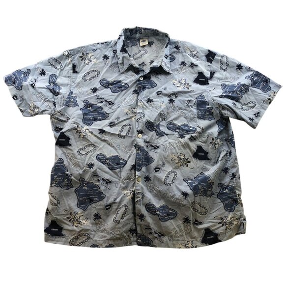 Old Navy Mens Hawaiian Shirt Size XL Lot Of Two Vintage Short Sleeve Button Up - Picture 4 of 15